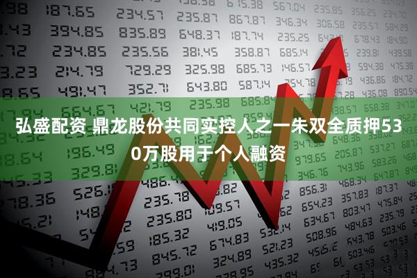 弘盛配资 鼎龙股份共同实控人之一朱双全质押530万股用于个人融资